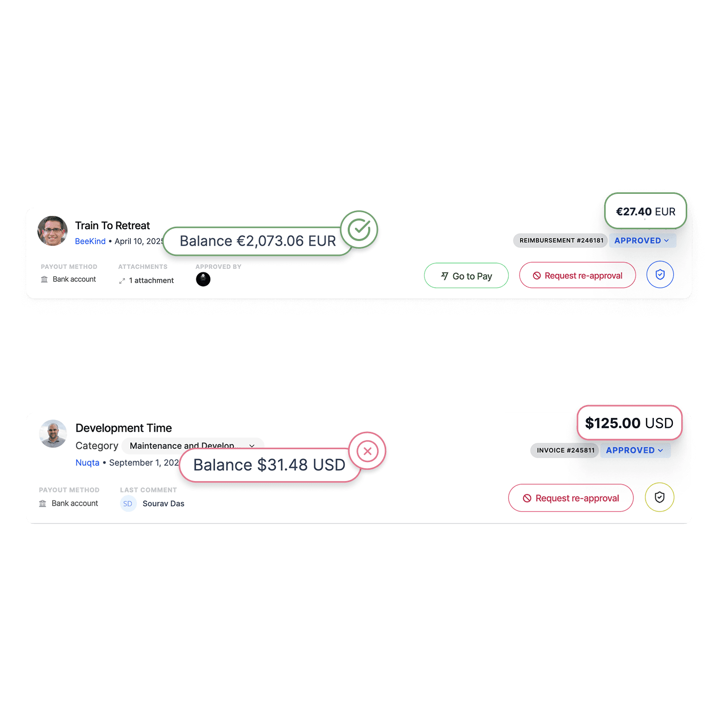 Spend within your balance