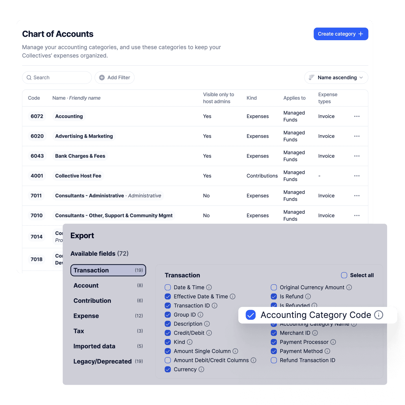 Categorize financial activities for accounting