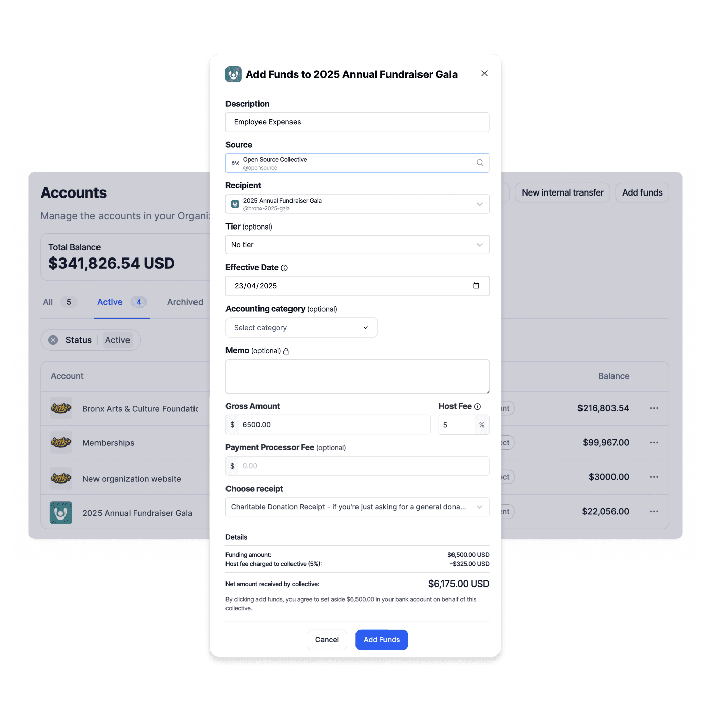 Add money to your accounts